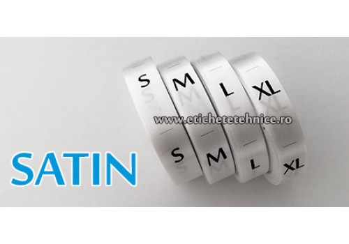 Set etichete textile marimi SATIN 2000buc/set, etichete marime